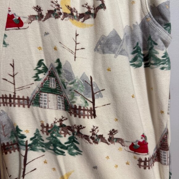 Burts Bees Baby Holiday Pajama Pants Size S Santa Reindeer Christmas Red - Picture 3 of 7